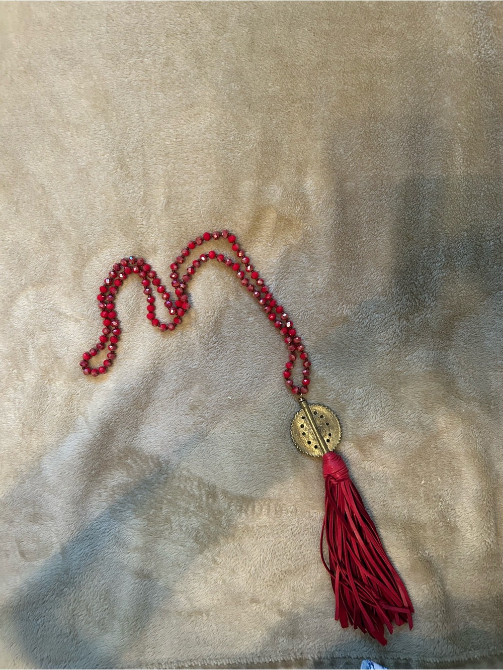 Long Red Necklace